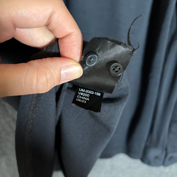 Unbound Merino 100% Wool Button Down Long Sleeve Shirt - Men's Size L - Gray - Picture 5 of 9